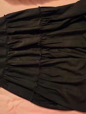 Black Tiered Ruffle Maxi Skirt